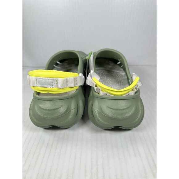 Size 8M/10W CROCS Echo Clog Moss Green Vert Mousse 207937-308 Slip On Shoes NEW - Picture 4 of 7
